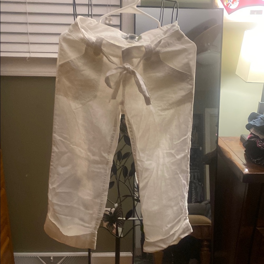 Old Navy 100% linen White Pants